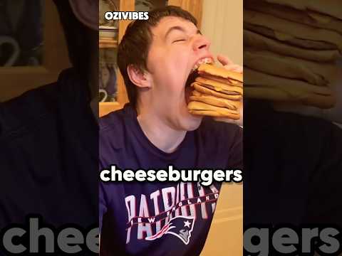 This kid can eat 4 cheeseburgers sametime #viral