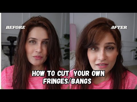 How To Cut Your Own Fringes / Bangs. At home #hairstyle  #haircut