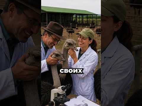 Страусы запали на людей
