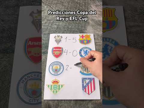 Predicciones de futbol Copa del rey y EFL Cup #fcbarcelona #arsenal #mancity #eflcup #copadelrey