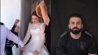 ام العريس تقطع الكيكه على رأس العروسه عادات وتقاليد مختلفه 🥺😂❤️