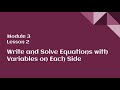 Solving Equations with Variables on Each Side