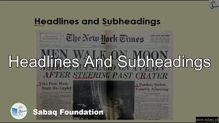 Headlines And Subheadings