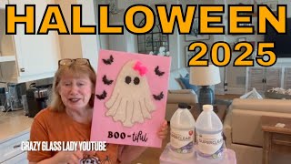 Halloween glass & resin art project 2025 Table Top Epoxy Resin Superclear