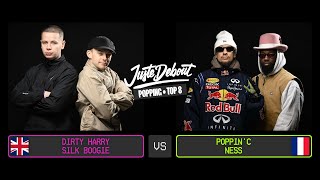 Juste Debout 2025 - Popping TOP 16 - Dirty Harry & Silk Boogie VS Poppin'C & Ness