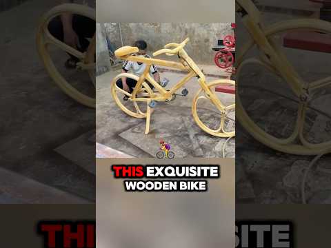 With great creativity. The craftsman created a beautiful bicycle from discarded wood #diy #disney