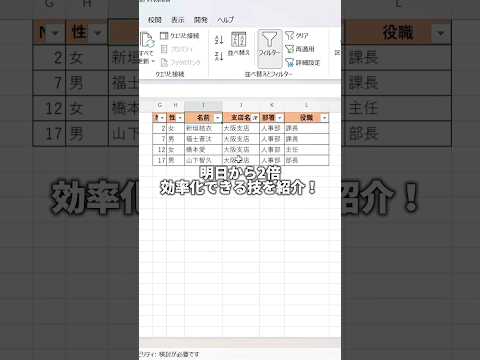 【Excel】これ使いこなす新入社員は優秀 #エクセル初心者 #エクセル #エクセル学習 #excel #事務職 #新卒