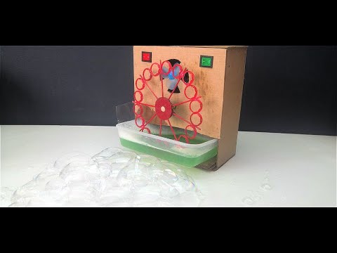 How to Make a Bubble Machine with Motor at home made of cardboard