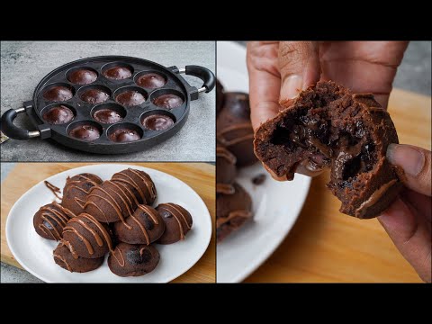 Mini Choco Lava Cake in Paniyaram Pan | Eggless Mini Choco Lava Cake | Easy & Delicious Choco Lava