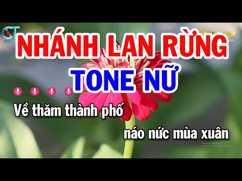 Karaoke Nhánh Lan Rừng Tone Nữ ( G#m ) Nhạc Sống Mới Nhất | Karaoke Tuấn Kiệt