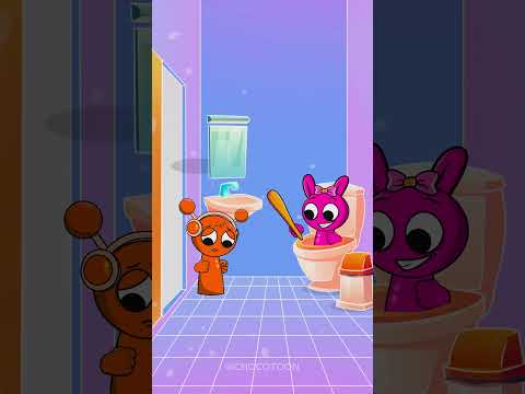 When Dropped Your Phone In Toilet - Oren, Pinki and Lin Gang Melon 😨Incredibox Sprunki