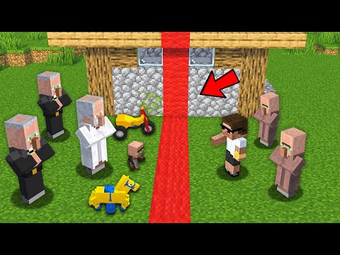 Babuji Split the Village into Half in Minecraft..