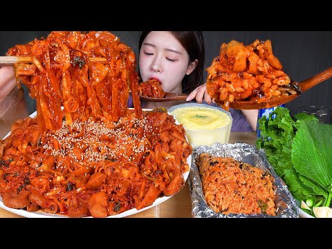 ASMR MUKBANG | 오랜만이야,, 매운 야채곱창 수혈 🔥 알곱창 듬뿍 🥹 볶음밥 계란찜 먹방 Spicy Stir-fried Pork Intestines (Gopchang)