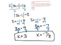 Solving Absolute Value Equations