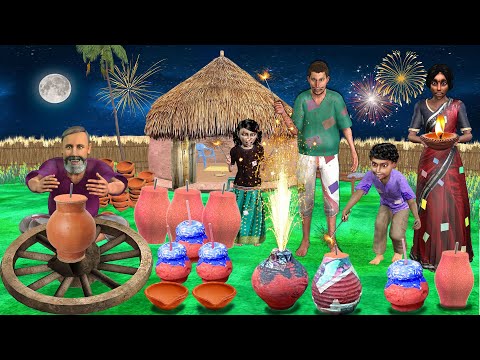 Mud Diwali Crackers Stash Grandpa Ka Mud Flower Pots Pataka Hindi Kahani Moral Stories Comedy Video