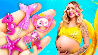 حورية البحر حاملٌ مجددًا! حورية البحر تذهب إلى مدرسة البشر!