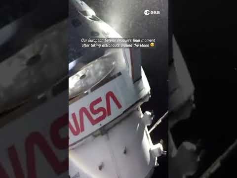Our European Service Module’s final moment 🥹
