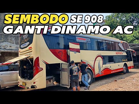 Proses Ganti Dinamo AC Bus Sembodo Executive Plus SE908 | MB OH 1626