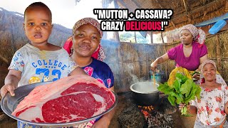 You’ve NEVER Tasted Mutton Like This! 🤯🔥 Traditional African Cooking with Cassava Leaves & Ugali