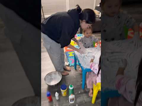 Mom daughters fail making slime #shorts