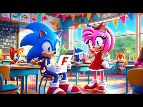 Brewing Cute Baby SONIC Gets An F On His Test Today!! - Funny Story - Sonic The Hedgehog 3 Animation