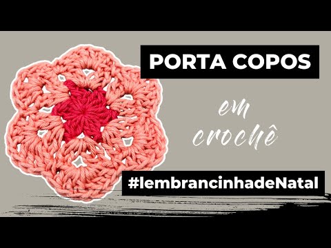 Lembrancinha de Natal: PORTA COPOS EM CROCHÊ!