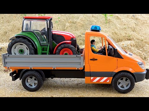 Rescue of tractor with a broken wheel! Find Out with This BIBO TOYS Tractor Story!