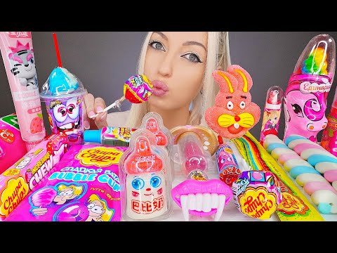 ASMR EATING LOLLIPOP, MIX CANDY, MARSHMALLOW, CHUPA CHUPS, CHEWING GUM, MUKBANG, 막대사탕, 캔디 젤리 먹방