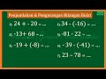 Kuis Matematika: Operasi Bilangan Bulat