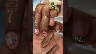 Removing my "Fingers" 😭 inspired by Enola Holmes 3 on @Netflix #nails #nailsart #satisfying