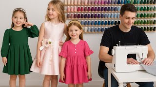 3 of the easiest dresses to sew for kids. For beginners.