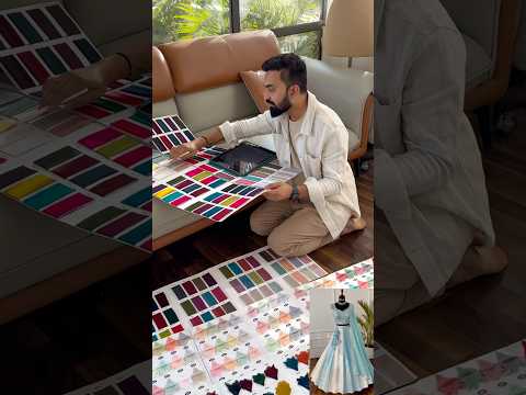 Lehenga Making Process || Multi color Sequence Embroidery work Designer Lehenga #indiandesigner