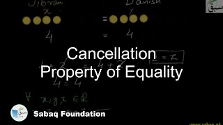 Cancellation Property of Equality