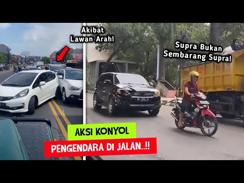 Mobil Lawan Arah Langsung Dikasih Paham..!! Dereten Aksi Konyol  Pengendara Di Jalan Raya!