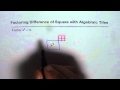 Factoring Difference of Squares with Algebra Tiles