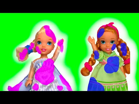 Elsa and Anna toddlers slime fail