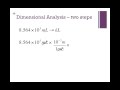 Dimensional Analysis and Unit Conversion