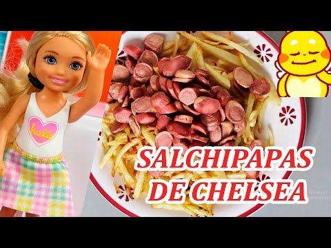 SALCHIPAPAS sin Aceite | Cocinando con Chelsea, Barbie y Stacie