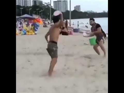 Guy Throws Water Balloons & Makes Friends!? #funny #funnyvideos #havefun