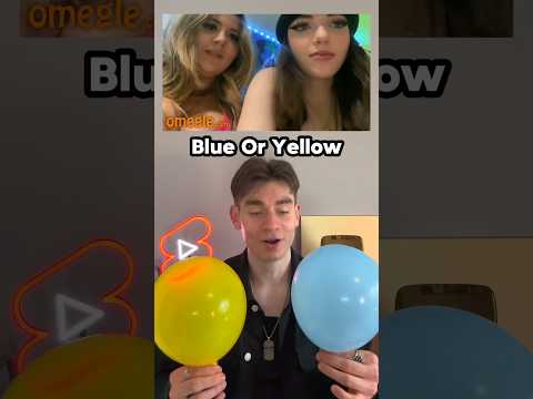 Blue VS Yellow Balloon Challenge! ?? #shorts