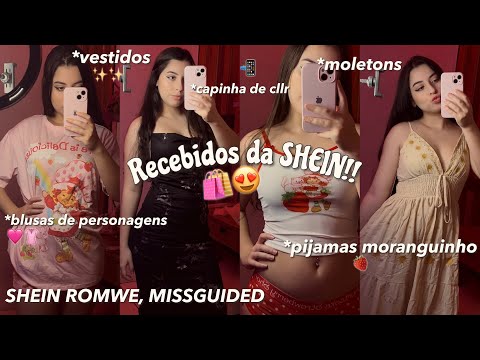 RECEBIDOS DA SHEIN ROMWE, MISSGUIDE!😍 |vestidos, capinhas, moletom, conjunto moranguinho e mt+