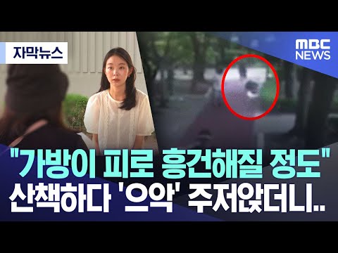 [자막뉴스] "가방이 피로 흥건해질 정도" 산책하다 '으악' 주저앉더니.. (MBC뉴스)