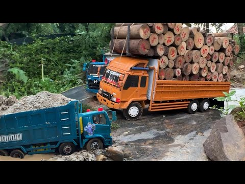 Fuso 220ps oferluad LOAGING KAYU GELONDONGAN, ‼️🔥HINO 500 MUATAN PASIR TERGULING