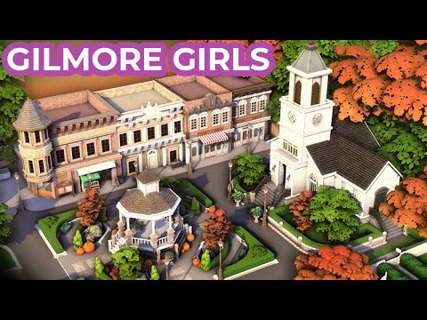 The Sims 4: Stars Hollow From Gilmore Girls – Town on One Lot! (No CC Speed Build) | Part 1