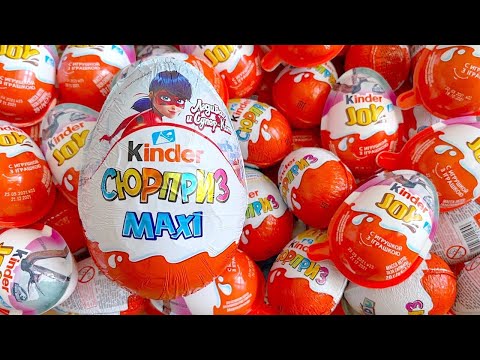 97807M Yummy Kinder Joy Chocolate, Kinder Surprise Candy Opening ASMR Lollipops Some Lot's of Candie