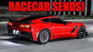 WILD RACECARS DO INSANE PULLS AND FULL SENDS LEAVING MEET! (Slides, Burnouts, Accelerations, +MORE!)
