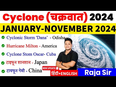 Cyclones 2024 | चक्रवात 2024 | Cyclone 2024 Current Affairs | January to November Current Affairs