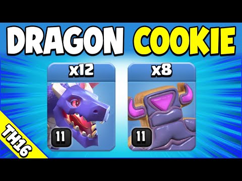 DRAGONS + COOKIES = WOW! TH16 Attack Strategy (Clash of Clans)