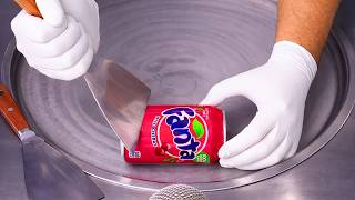 Fanta Cherry - Ice Cream Rolls | ASMR