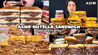 ASMR NUTELLA CHOCOLATE SANDWICHES EATING COMPILATION | CHOCOLATY BITES!